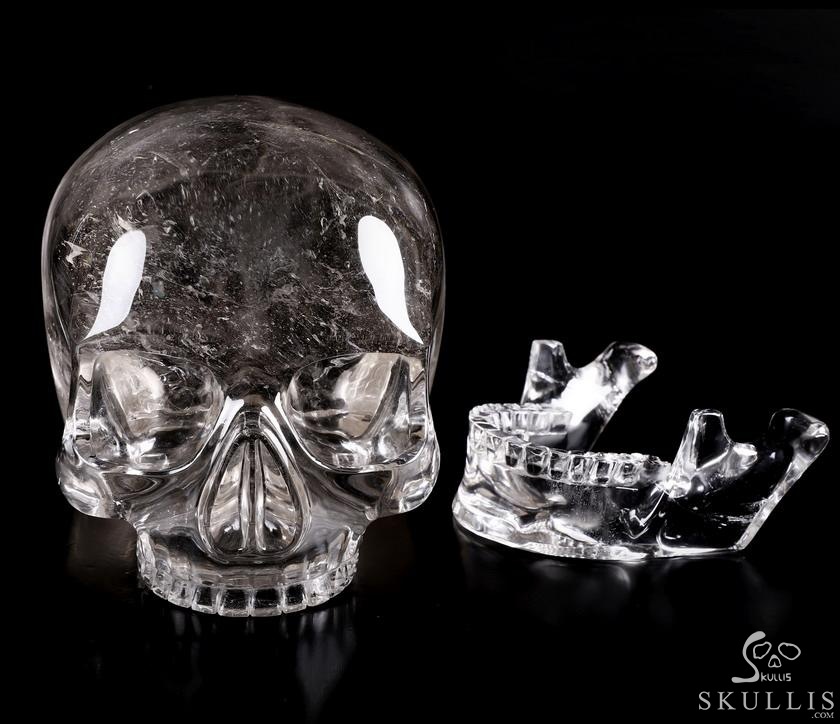 Giant 8.3" SMOKY Quartz Rock Crystal Carved Crystal MH Skull Replica, Detachable Skulls, Super Realistic, Crystal Healing Giant 8.3" SMOKY Quartz Rock Crystal Carved Crystal MH Skull Replica, Detachable Skulls, Super Realistic, Crystal Healing
