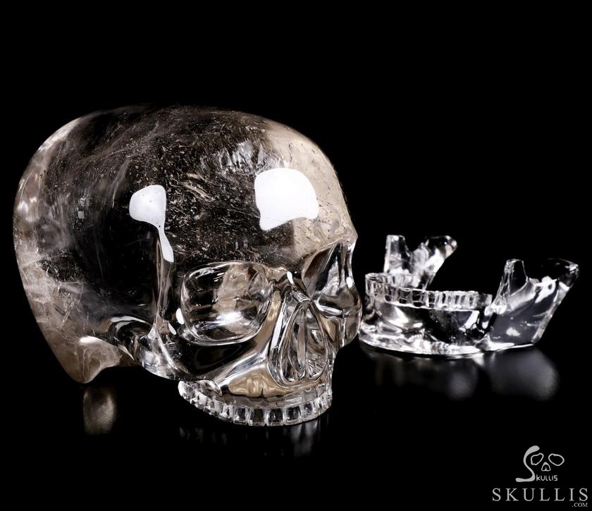 Giant 8.3" SMOKY Quartz Rock Crystal Carved Crystal MH Skull Replica, Detachable Skulls, Super Realistic, Crystal Healing Giant 8.3" SMOKY Quartz Rock Crystal Carved Crystal MH Skull Replica, Detachable Skulls, Super Realistic, Crystal Healing
