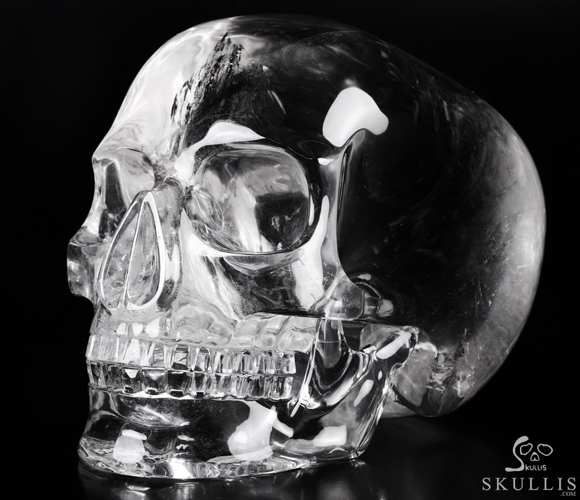 8.5" Quartz Rock Crystal Carved Crystal Skull MH Skull Replica, Detachable Skulls, Crystal Healing 8.5" Quartz Rock Crystal Carved Crystal Skull MH Skull Replica, Detachable Skulls, Crystal Healing