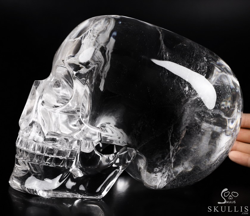 8.5" Quartz Rock Crystal Carved Crystal Skull MH Skull Replica, Detachable Skulls, Crystal Healing 8.5" Quartz Rock Crystal Carved Crystal Skull MH Skull Replica, Detachable Skulls, Crystal Healing