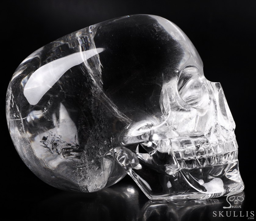 8.5" Quartz Rock Crystal Carved Crystal Skull MH Skull Replica, Detachable Skulls, Crystal Healing 8.5" Quartz Rock Crystal Carved Crystal Skull MH Skull Replica, Detachable Skulls, Crystal Healing