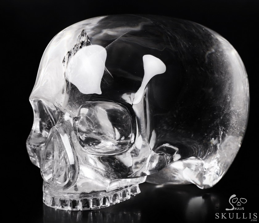 8.5" Quartz Rock Crystal Carved Crystal Skull MH Skull Replica, Detachable Skulls, Crystal Healing 8.5" Quartz Rock Crystal Carved Crystal Skull MH Skull Replica, Detachable Skulls, Crystal Healing