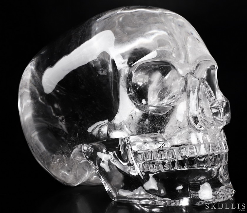 8.5" Quartz Rock Crystal Carved Crystal Skull MH Skull Replica, Detachable Skulls, Crystal Healing 8.5" Quartz Rock Crystal Carved Crystal Skull MH Skull Replica, Detachable Skulls, Crystal Healing