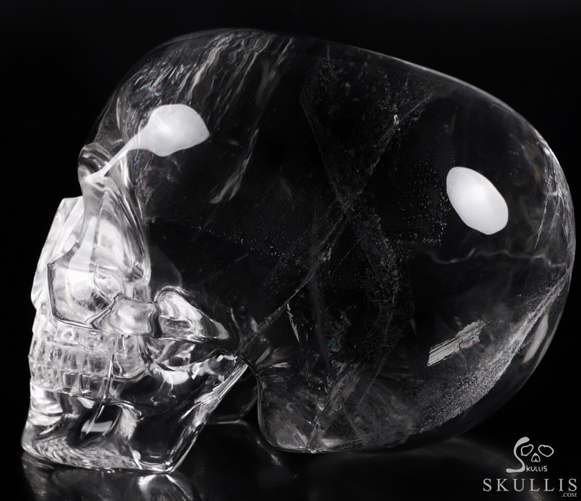 8.5" Quartz Rock Crystal Carved Crystal Skull MH Skull Replica, Detachable Skulls, Crystal Healing 8.5" Quartz Rock Crystal Carved Crystal Skull MH Skull Replica, Detachable Skulls, Crystal Healing