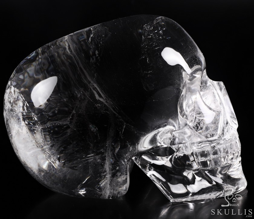8.5" Quartz Rock Crystal Carved Crystal Skull MH Skull Replica, Detachable Skulls, Crystal Healing 8.5" Quartz Rock Crystal Carved Crystal Skull MH Skull Replica, Detachable Skulls, Crystal Healing