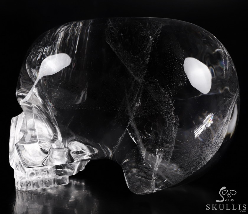 8.5" Quartz Rock Crystal Carved Crystal Skull MH Skull Replica, Detachable Skulls, Crystal Healing 8.5" Quartz Rock Crystal Carved Crystal Skull MH Skull Replica, Detachable Skulls, Crystal Healing