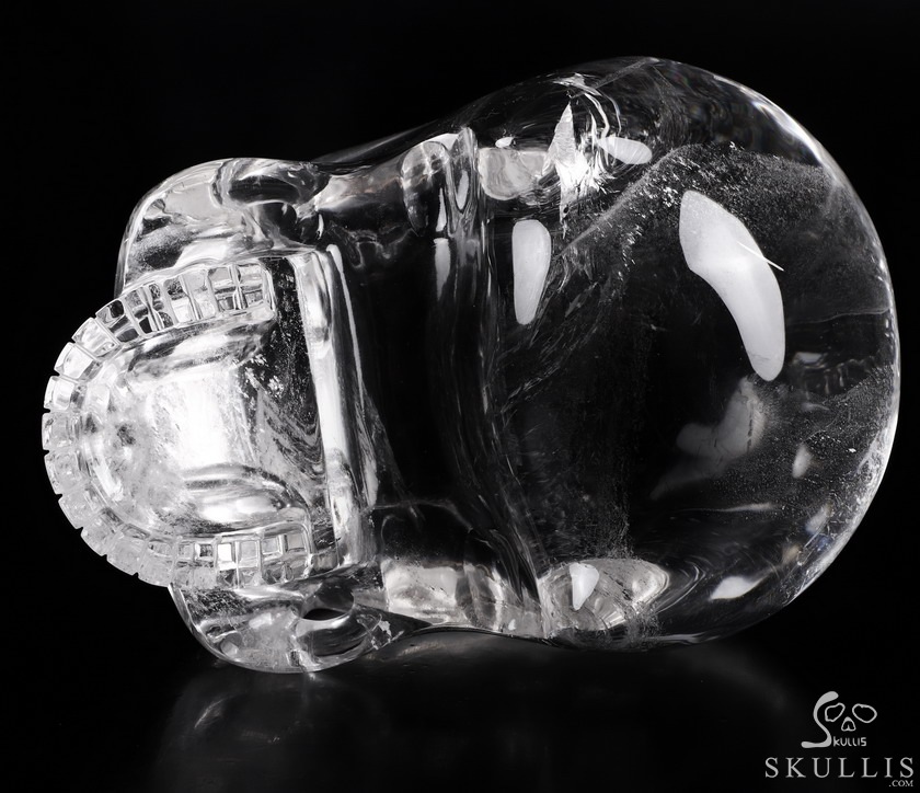 8.5" Quartz Rock Crystal Carved Crystal Skull MH Skull Replica, Detachable Skulls, Crystal Healing 8.5" Quartz Rock Crystal Carved Crystal Skull MH Skull Replica, Detachable Skulls, Crystal Healing
