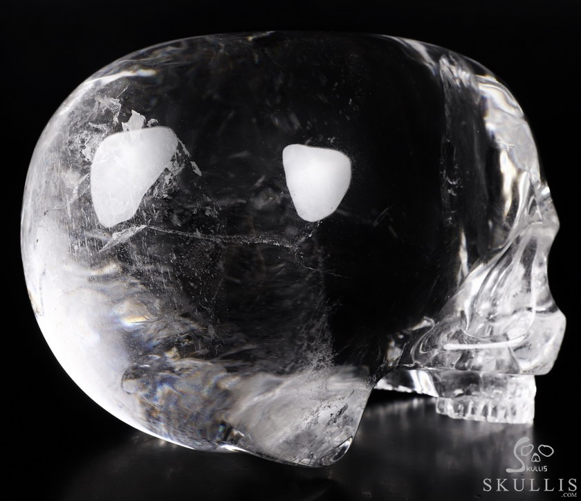 8.5" Quartz Rock Crystal Carved Crystal Skull MH Skull Replica, Detachable Skulls, Crystal Healing 8.5" Quartz Rock Crystal Carved Crystal Skull MH Skull Replica, Detachable Skulls, Crystal Healing