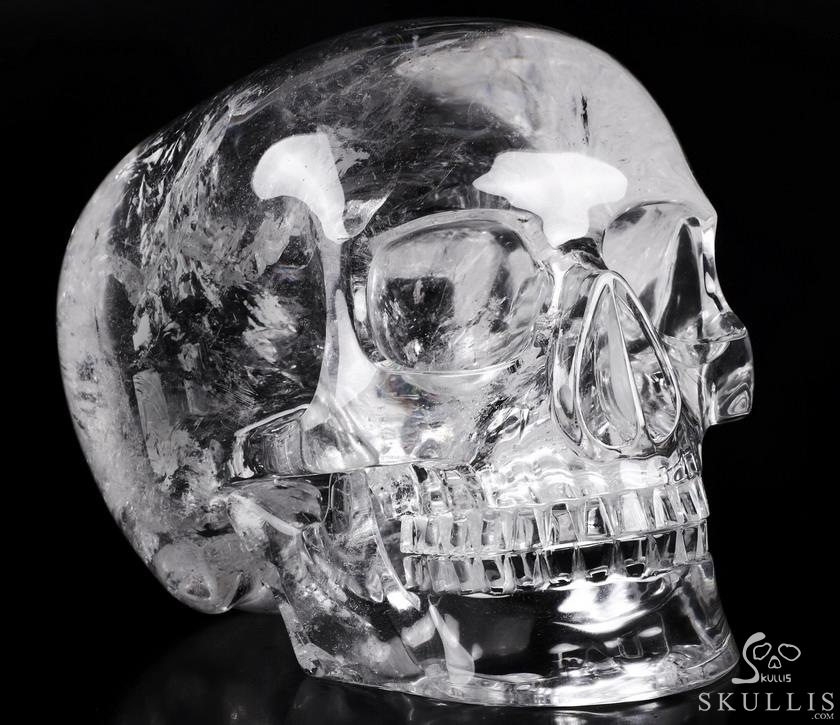 Giant 8.0" Quartz Rock Crystal Carved Crystal MH Skull Replica, Detachable Skulls, Realistic, Crystal Healing Giant 8.0" Quartz Rock Crystal Carved Crystal MH Skull Replica, Detachable Skulls, Realistic, Crystal Healing