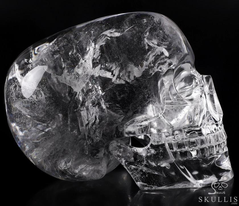 Giant 8.0" Quartz Rock Crystal Carved Crystal MH Skull Replica, Detachable Skulls, Realistic, Crystal Healing Giant 8.0" Quartz Rock Crystal Carved Crystal MH Skull Replica, Detachable Skulls, Realistic, Crystal Healing
