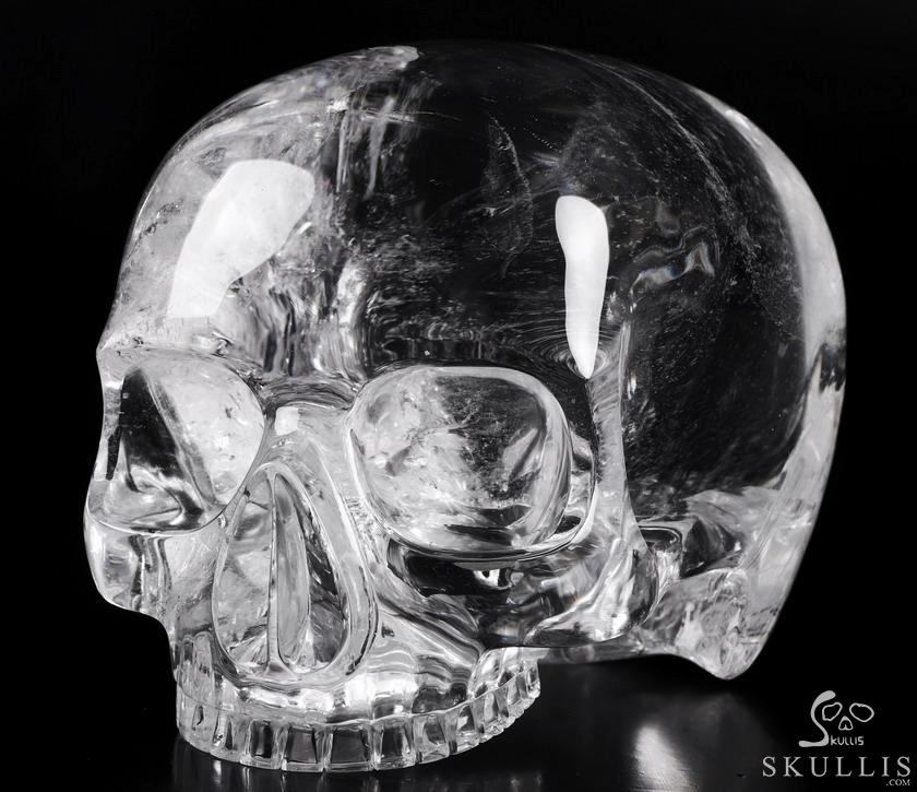 Giant 8.0" Quartz Rock Crystal Carved Crystal MH Skull Replica, Detachable Skulls, Realistic, Crystal Healing Giant 8.0" Quartz Rock Crystal Carved Crystal MH Skull Replica, Detachable Skulls, Realistic, Crystal Healing