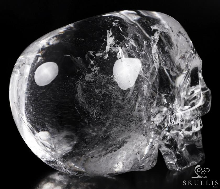 Giant 8.0" Quartz Rock Crystal Carved Crystal MH Skull Replica, Detachable Skulls, Realistic, Crystal Healing Giant 8.0" Quartz Rock Crystal Carved Crystal MH Skull Replica, Detachable Skulls, Realistic, Crystal Healing