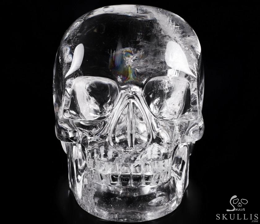 Giant Clear 8.1" Quartz Rock Crystal Carved Crystal MH Skull Replica, Detachable Skulls, Realistic, Crystal Healing, Realistic, Healing Giant Clear 8.1" Quartz Rock Crystal Carved Crystal MH Skull Replica, Detachable Skulls, Realistic, Crystal Healing, Realistic, Healing
