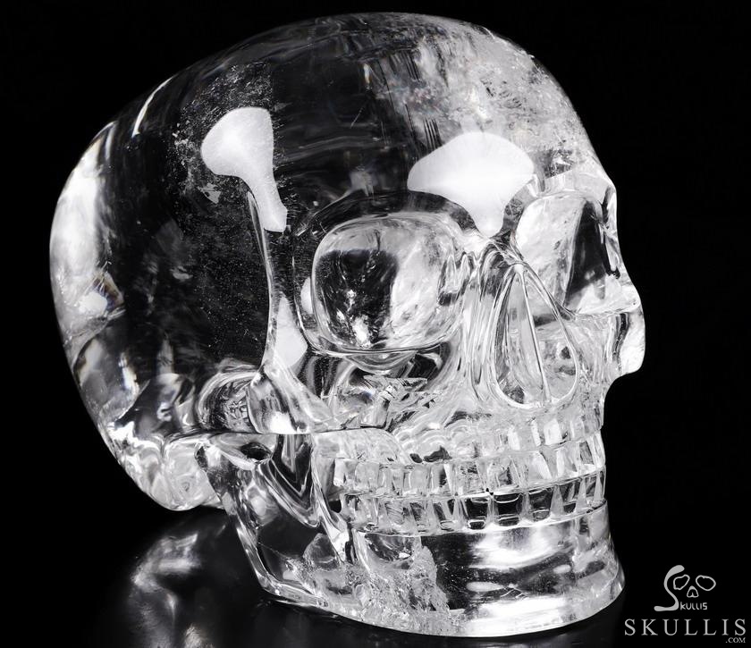 Giant Clear 8.1" Quartz Rock Crystal Carved Crystal MH Skull Replica, Detachable Skulls, Realistic, Crystal Healing, Realistic, Healing Giant Clear 8.1" Quartz Rock Crystal Carved Crystal MH Skull Replica, Detachable Skulls, Realistic, Crystal Healing, Realistic, Healing