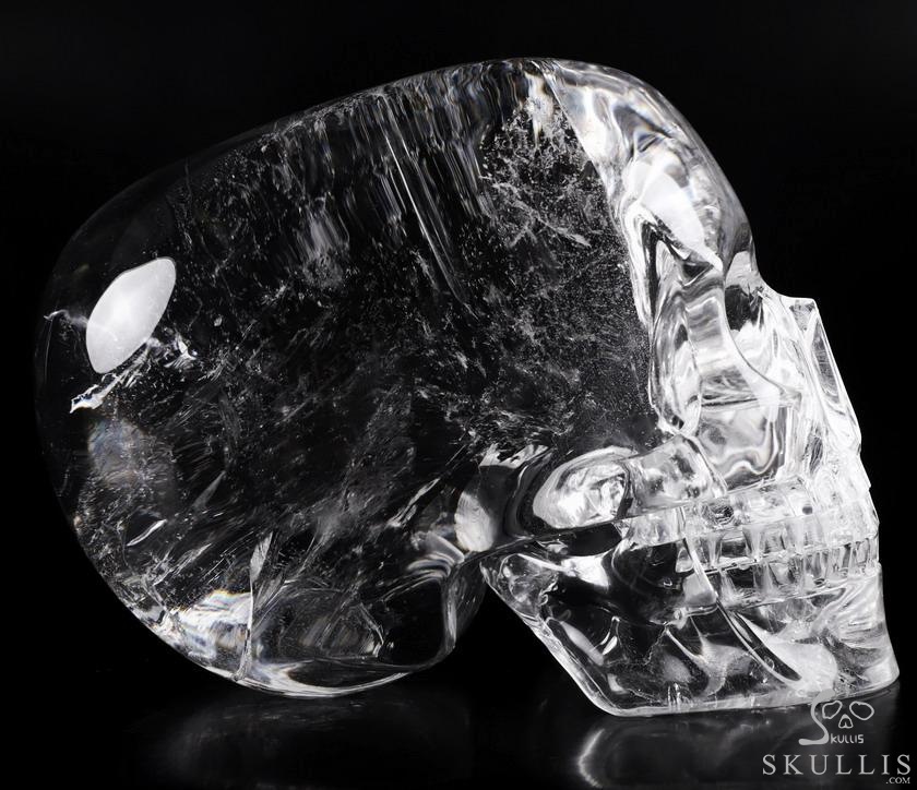 Giant Clear 8.1" Quartz Rock Crystal Carved Crystal MH Skull Replica, Detachable Skulls, Realistic, Crystal Healing, Realistic, Healing Giant Clear 8.1" Quartz Rock Crystal Carved Crystal MH Skull Replica, Detachable Skulls, Realistic, Crystal Healing, Realistic, Healing