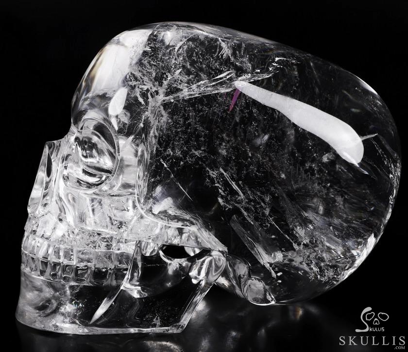 Giant Clear 8.1" Quartz Rock Crystal Carved Crystal MH Skull Replica, Detachable Skulls, Realistic, Crystal Healing, Realistic, Healing Giant Clear 8.1" Quartz Rock Crystal Carved Crystal MH Skull Replica, Detachable Skulls, Realistic, Crystal Healing, Realistic, Healing