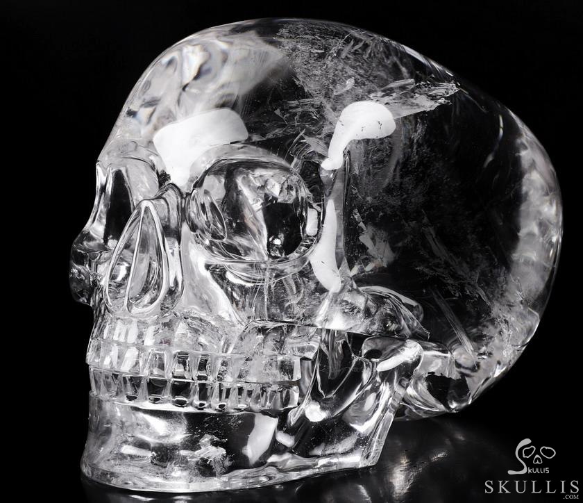 Giant Clear 8.1" Quartz Rock Crystal Carved Crystal MH Skull Replica, Detachable Skulls, Realistic, Crystal Healing, Realistic, Healing Giant Clear 8.1" Quartz Rock Crystal Carved Crystal MH Skull Replica, Detachable Skulls, Realistic, Crystal Healing, Realistic, Healing
