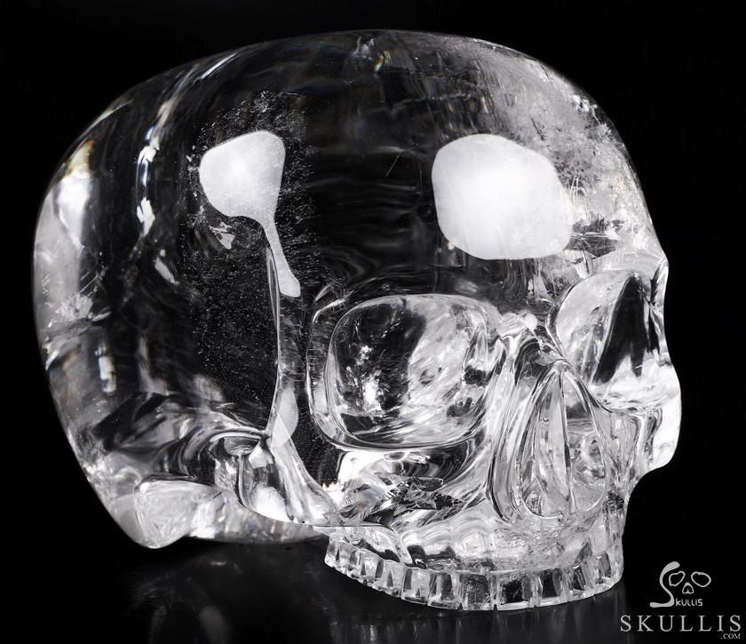 Giant Clear 8.1" Quartz Rock Crystal Carved Crystal MH Skull Replica, Detachable Skulls, Realistic, Crystal Healing, Realistic, Healing Giant Clear 8.1" Quartz Rock Crystal Carved Crystal MH Skull Replica, Detachable Skulls, Realistic, Crystal Healing, Realistic, Healing