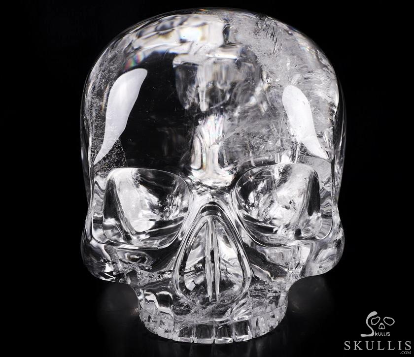 Giant Clear 8.1" Quartz Rock Crystal Carved Crystal MH Skull Replica, Detachable Skulls, Realistic, Crystal Healing, Realistic, Healing Giant Clear 8.1" Quartz Rock Crystal Carved Crystal MH Skull Replica, Detachable Skulls, Realistic, Crystal Healing, Realistic, Healing