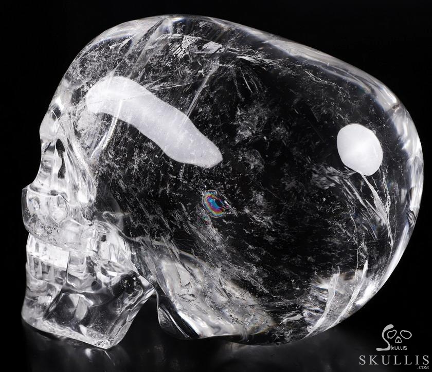 Giant Clear 8.1" Quartz Rock Crystal Carved Crystal MH Skull Replica, Detachable Skulls, Realistic, Crystal Healing, Realistic, Healing Giant Clear 8.1" Quartz Rock Crystal Carved Crystal MH Skull Replica, Detachable Skulls, Realistic, Crystal Healing, Realistic, Healing