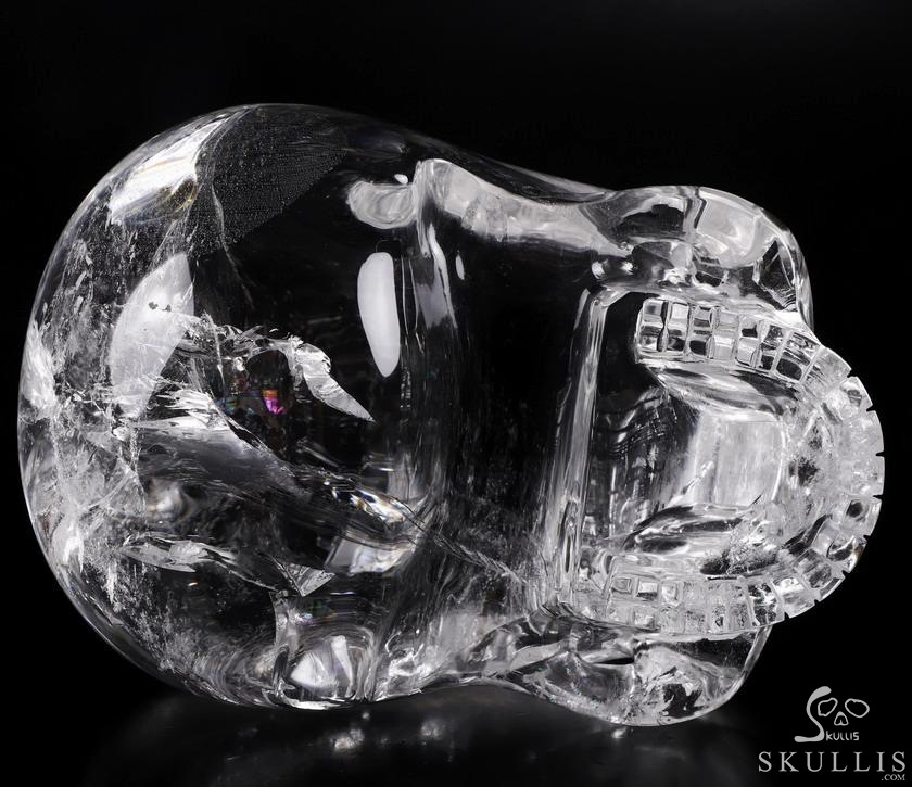 Giant Clear 8.1" Quartz Rock Crystal Carved Crystal MH Skull Replica, Detachable Skulls, Realistic, Crystal Healing, Realistic, Healing Giant Clear 8.1" Quartz Rock Crystal Carved Crystal MH Skull Replica, Detachable Skulls, Realistic, Crystal Healing, Realistic, Healing