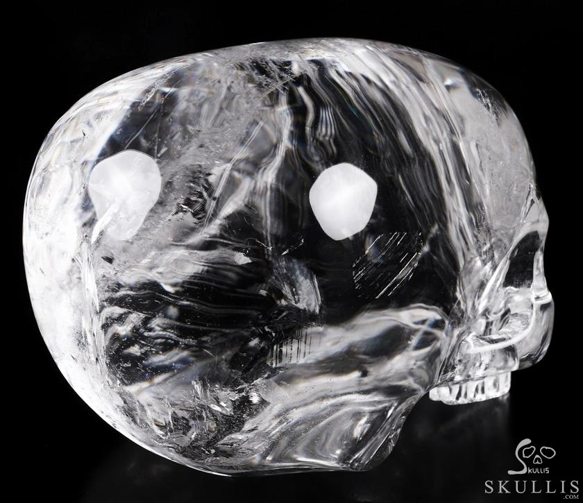 Giant Clear 8.1" Quartz Rock Crystal Carved Crystal MH Skull Replica, Detachable Skulls, Realistic, Crystal Healing, Realistic, Healing Giant Clear 8.1" Quartz Rock Crystal Carved Crystal MH Skull Replica, Detachable Skulls, Realistic, Crystal Healing, Realistic, Healing