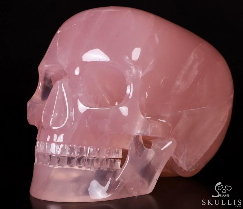 Giant 8.2" Nice Rose Quartz Carved Crystal MH Skull Replica, Detachable Skulls, Healing Giant 8.2" Nice Rose Quartz Carved Crystal MH Skull Replica, Detachable Skulls, Healing