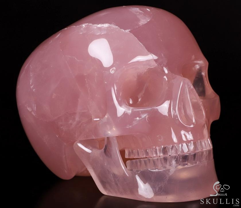 Giant 8.2" Nice Rose Quartz Carved Crystal MH Skull Replica, Detachable Skulls, Healing Giant 8.2" Nice Rose Quartz Carved Crystal MH Skull Replica, Detachable Skulls, Healing