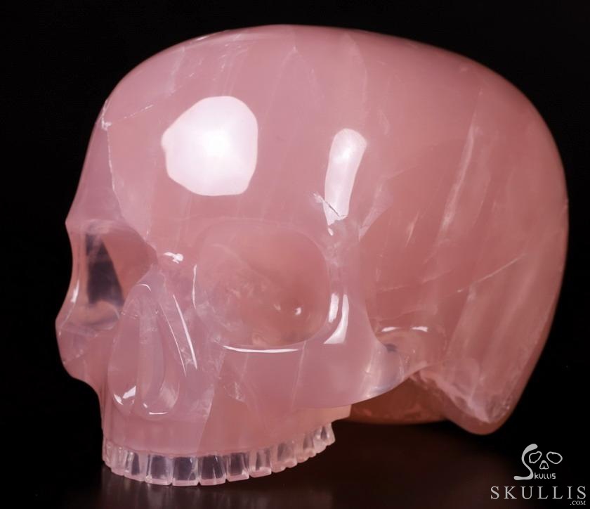Giant 8.2" Nice Rose Quartz Carved Crystal MH Skull Replica, Detachable Skulls, Healing Giant 8.2" Nice Rose Quartz Carved Crystal MH Skull Replica, Detachable Skulls, Healing