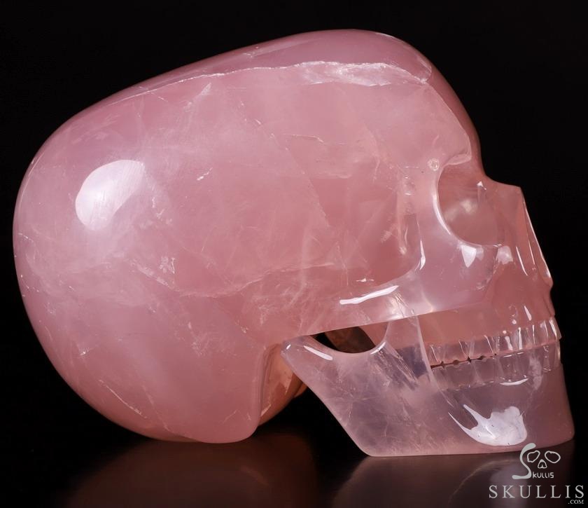 Giant 8.2" Nice Rose Quartz Carved Crystal MH Skull Replica, Detachable Skulls, Healing Giant 8.2" Nice Rose Quartz Carved Crystal MH Skull Replica, Detachable Skulls, Healing