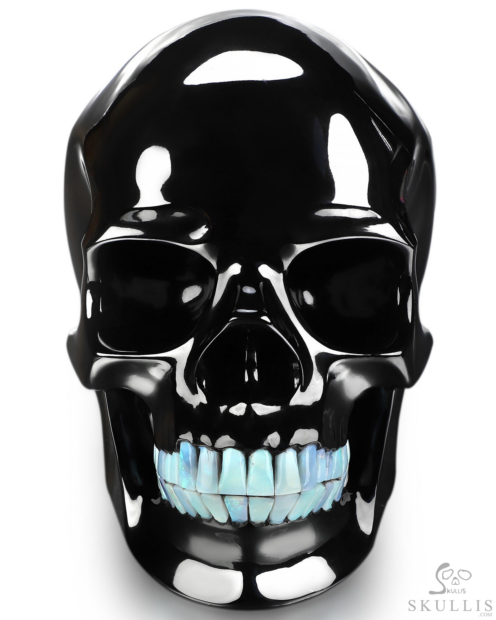 Aug 13, 2026 ACSAD (A Crystal Skull a Day) - Starlight Grin - 8.0 Black Obsidian Hand Carved Crystal Skull with Opal Teeth, Super Realistic, Crystal Healing Aug 13, 2026 ACSAD (A Crystal Skull a Day) - Starlight Grin - 8.0 Black Obsidian Hand Carved Crystal Skull with Opal Teeth, Super Realistic, Crystal Healing