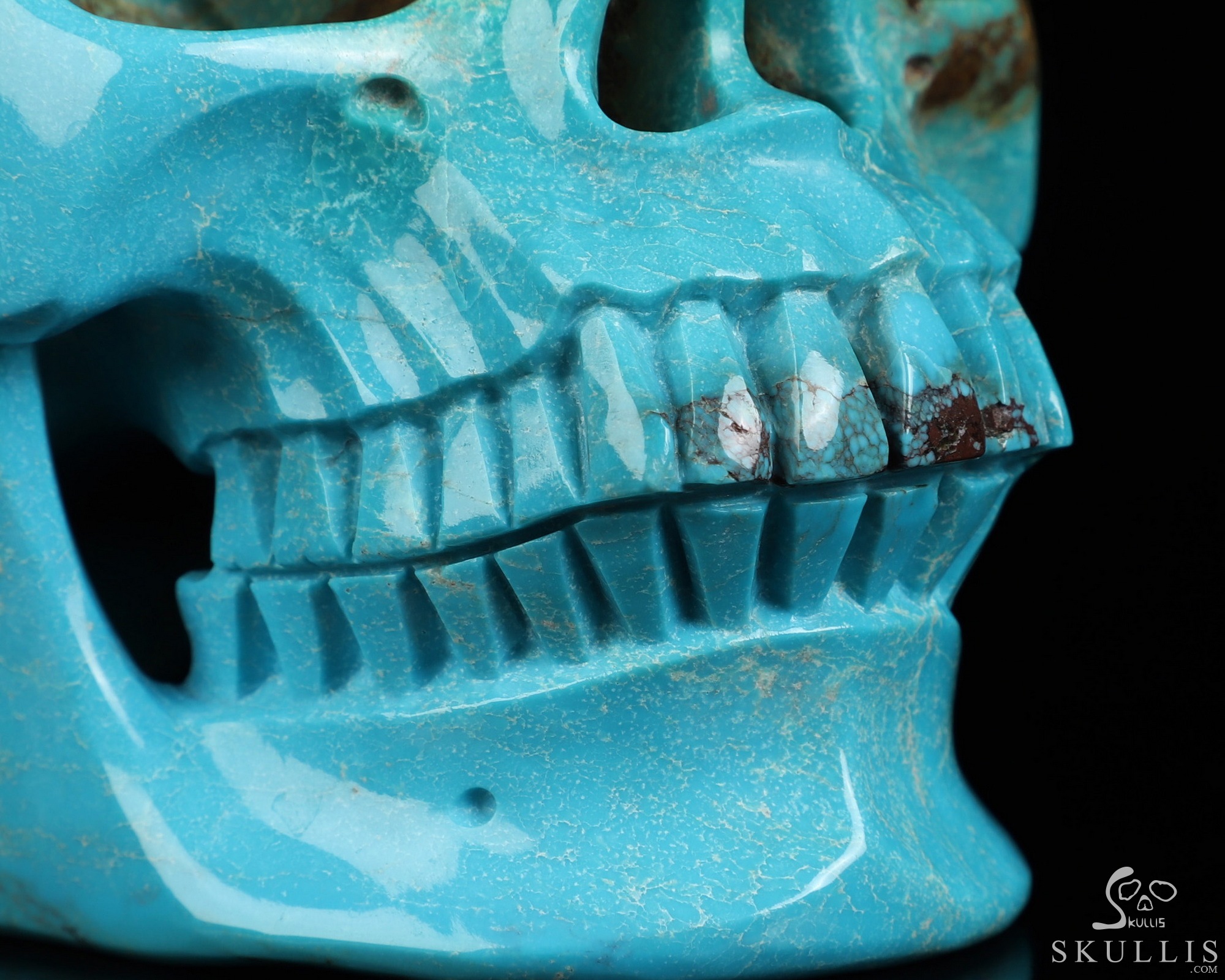 Museum Quality! 6.1" Turquoise Hand Carved Crystal Skull, Super Realistic, Crystal Healing Museum Quality! 6.1" Turquoise Hand Carved Crystal Skull, Super Realistic, Crystal Healing