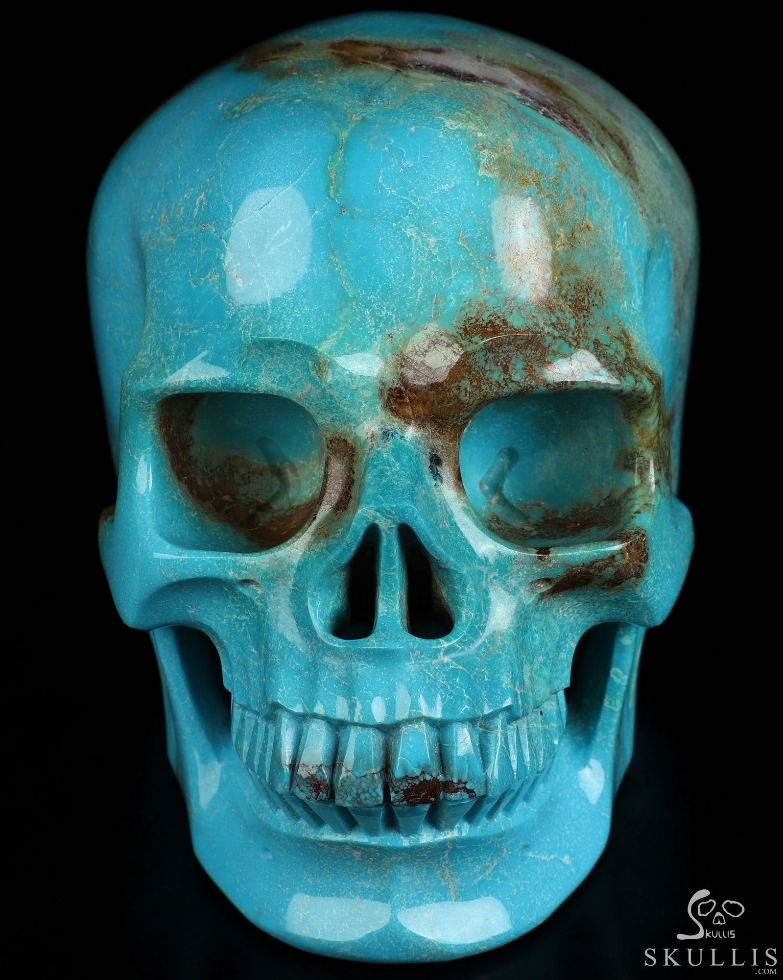 Museum Quality! 6.1" Turquoise Hand Carved Crystal Skull, Super Realistic, Crystal Healing Museum Quality! 6.1" Turquoise Hand Carved Crystal Skull, Super Realistic, Crystal Healing
