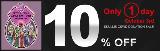 A donation sale at Skullis eBay store to support Crystal Skull World Day
