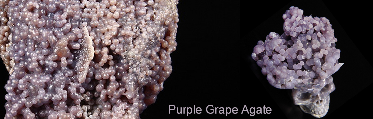 Purple Grape Agate Carved Crystal Skulls