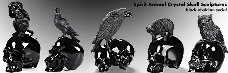 Spirit animal & skull sculpture