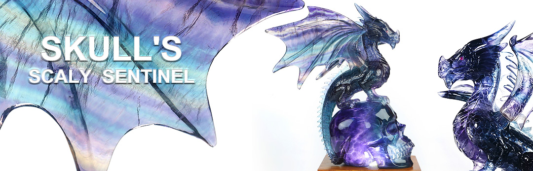 Hollow Fluorite Skull and Skull Lamp