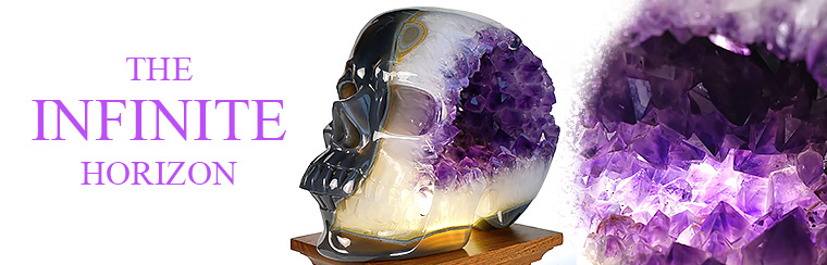 The Infinite Horizon - Lifesized 8.1" Agate Amethyst Geode