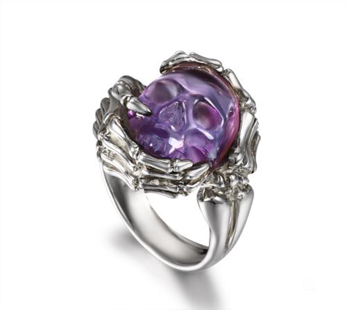 skull gemstone ring