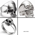 Sterling Silver Skull Rings