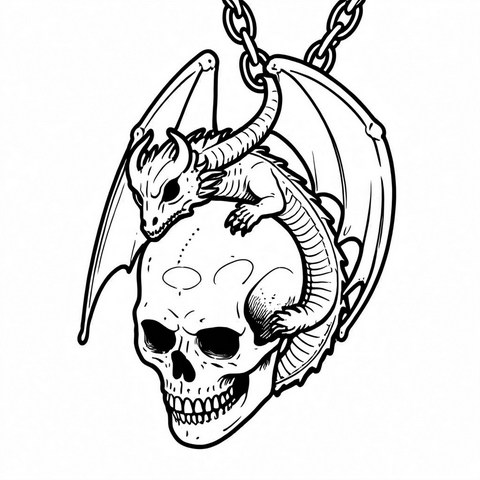 Skull Pendant Style P32