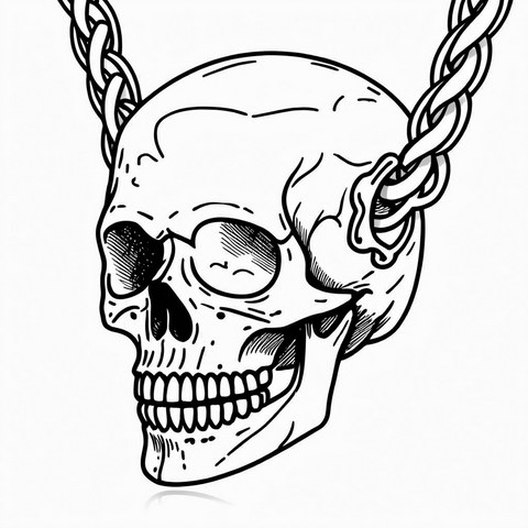 Skull Pendant Style P54