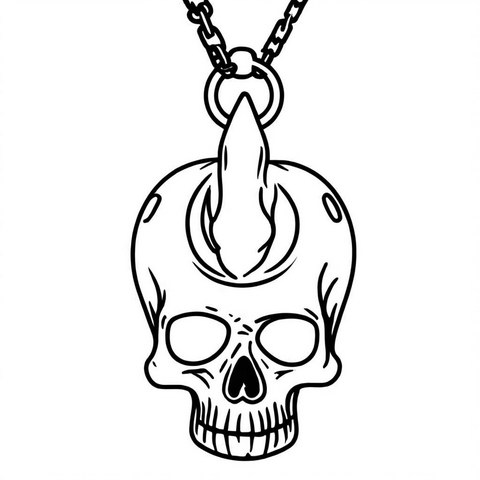 Skull Pendant Style P47