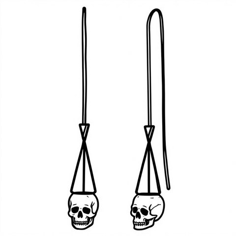 Skull Earrings Style E24