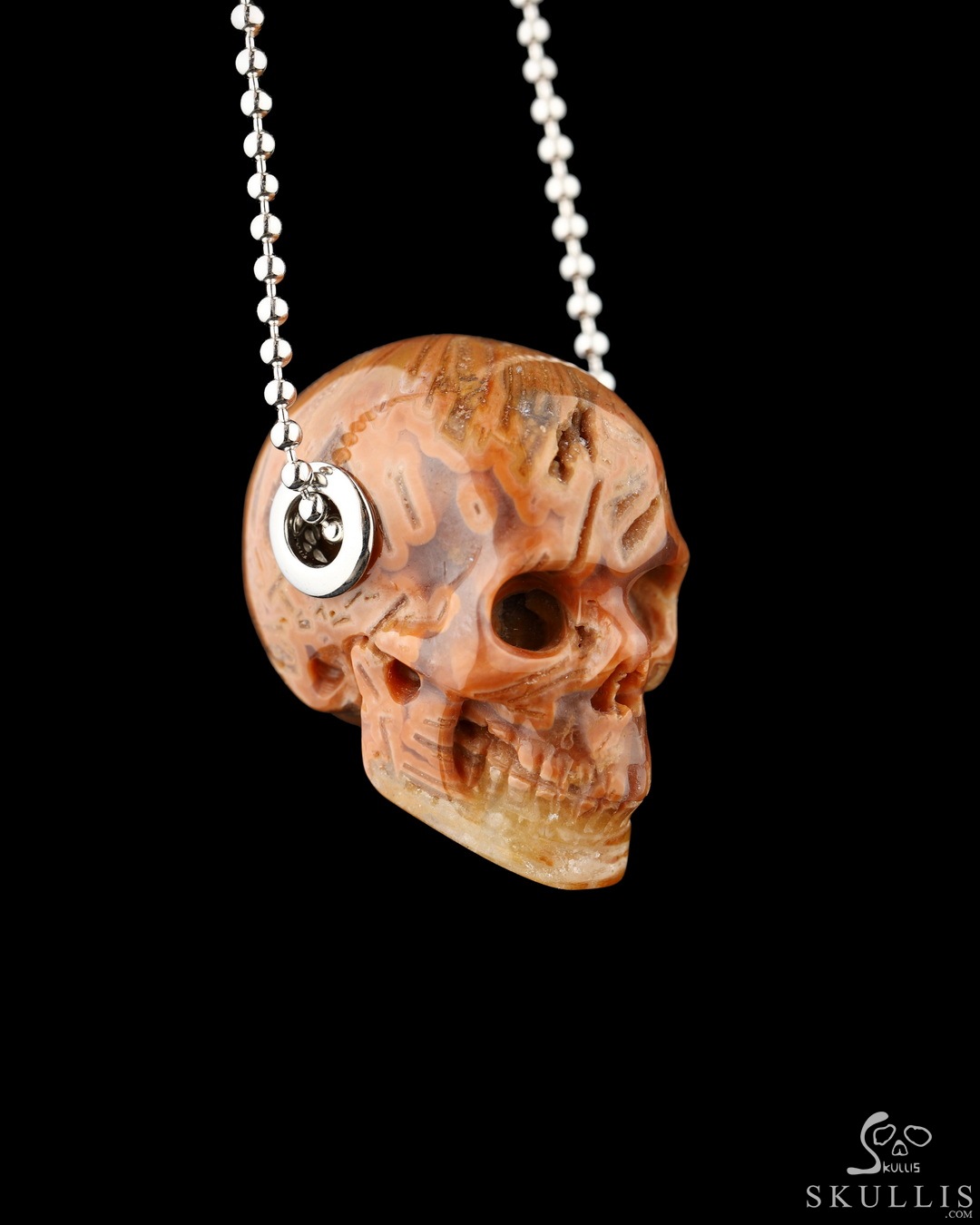 Sterling Silver Amber Skull Pendants Sterling Silver Amber Skull Pendants