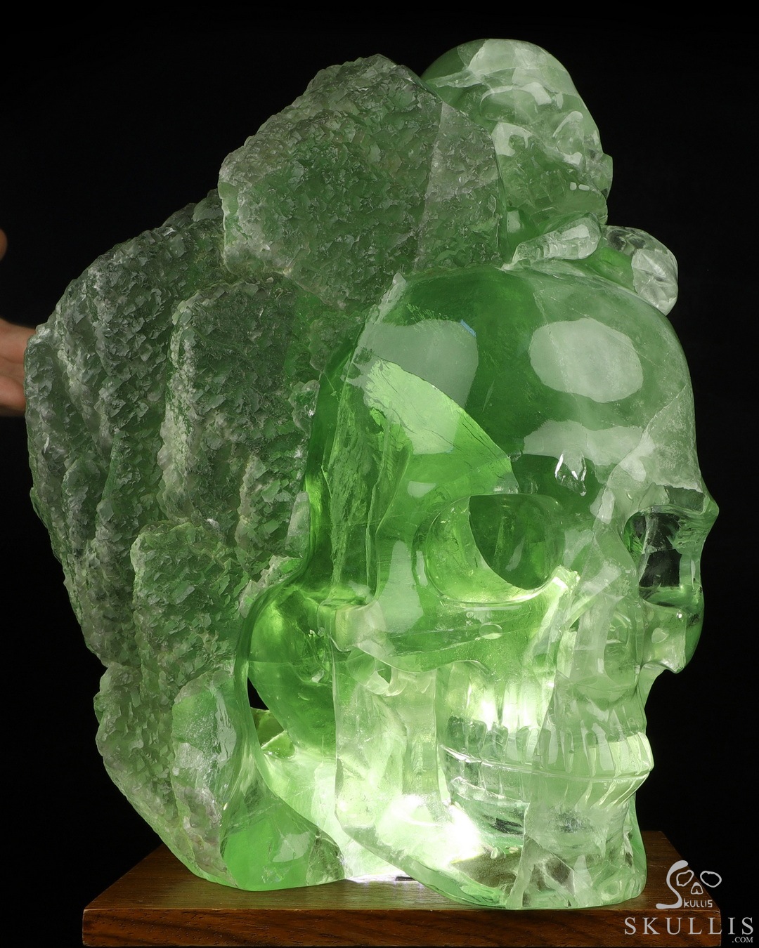 Hand carved Crystal Skull - Quartz or Fluorite