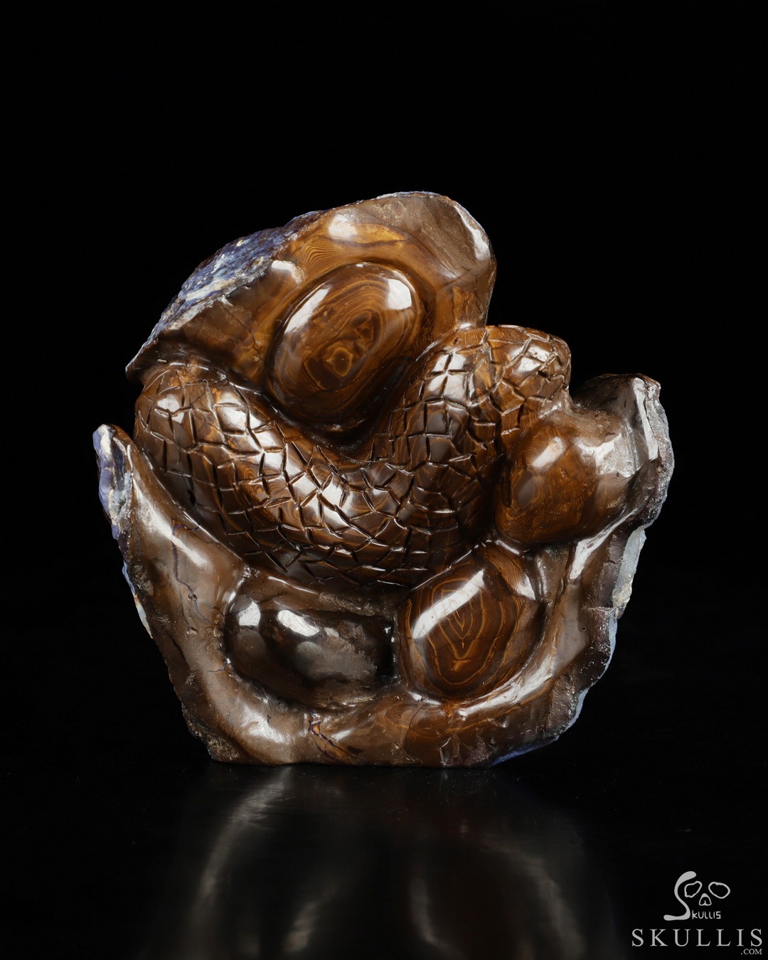 Matrix Opal Hand Carved Crystal Snake Fine Art Sculpture, Crystal  Healing