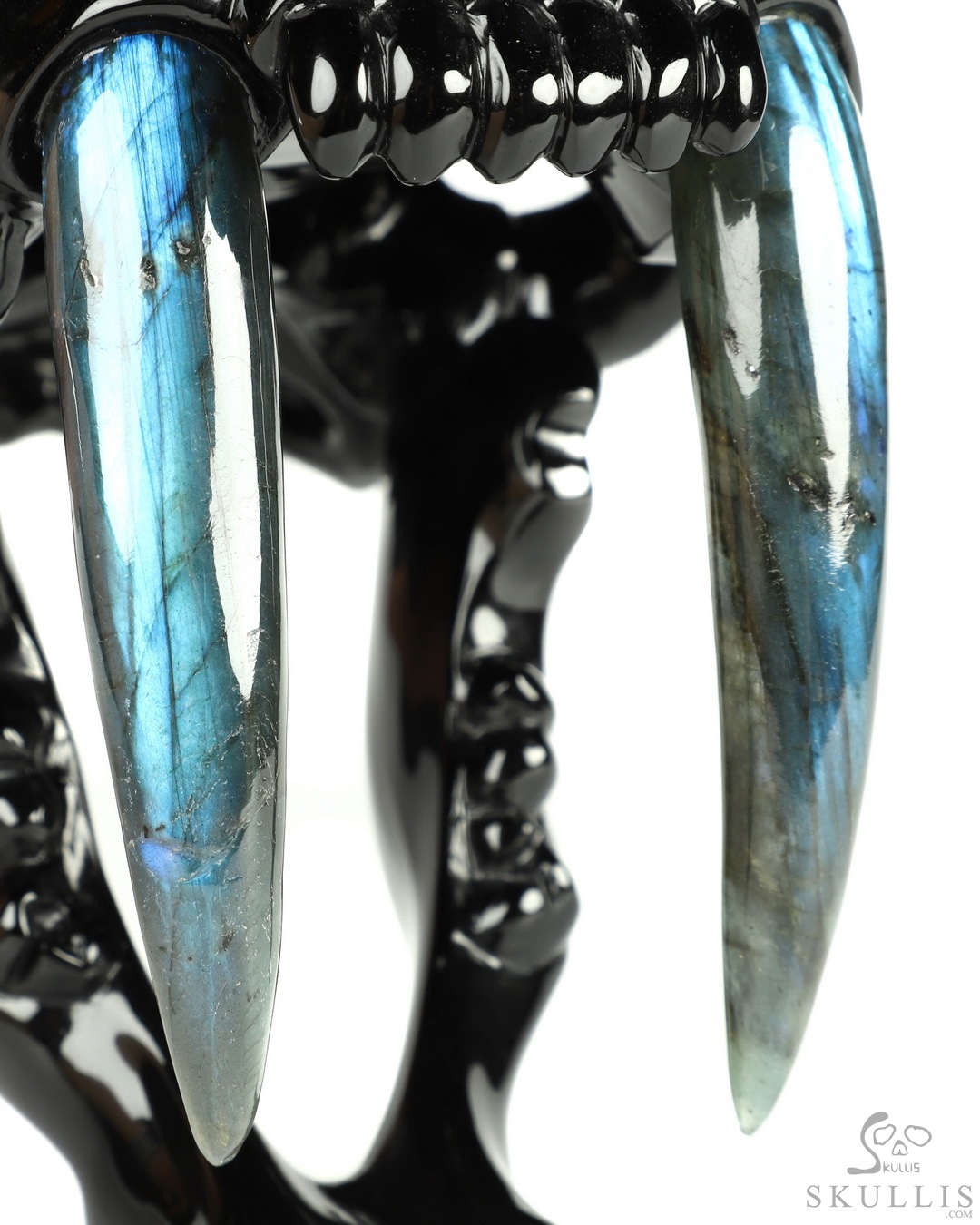 Carved Labradorite Tiger Rings