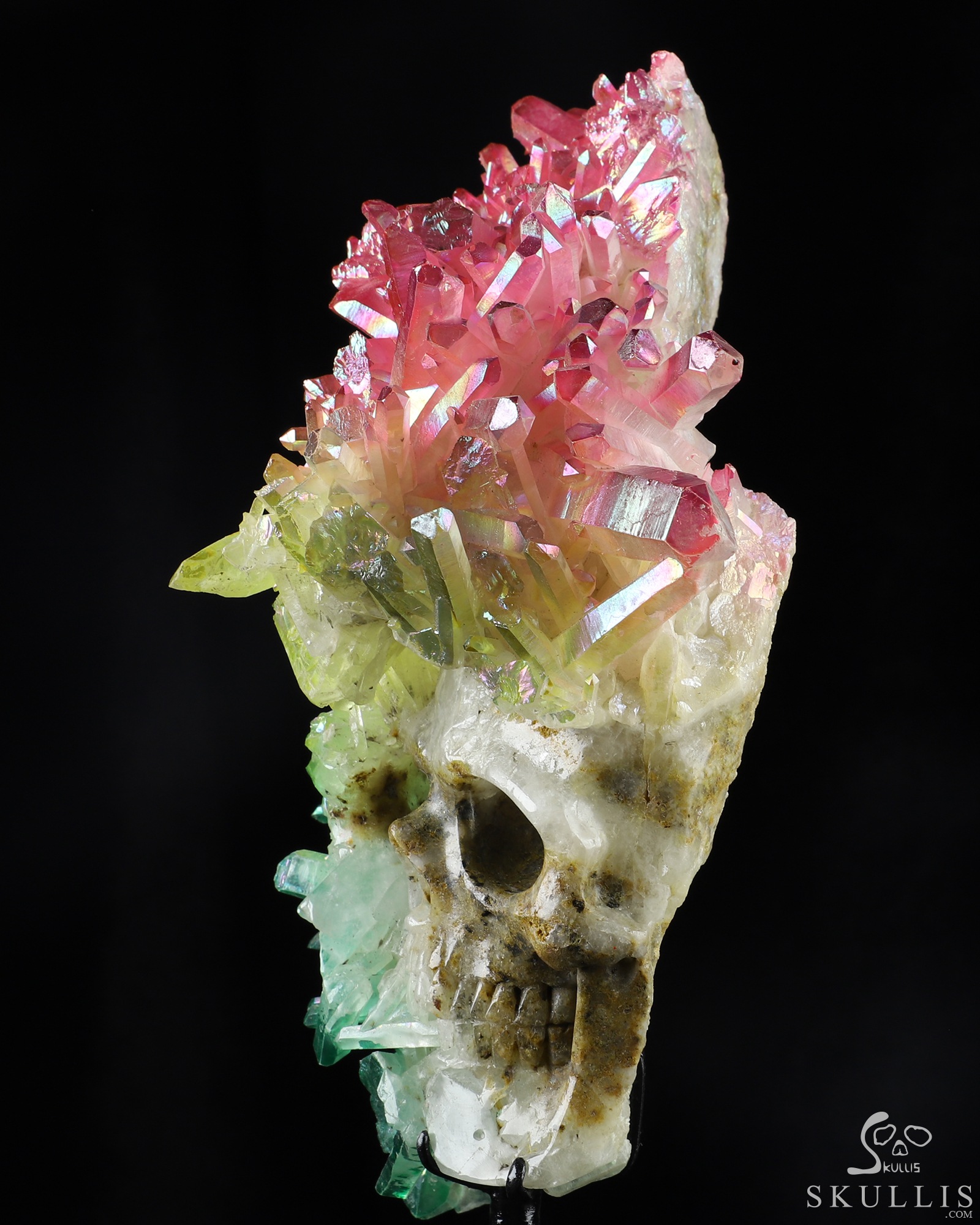 Natural Quartz Crystal Rainbow Titanium Cluster VUG Mineral Specimen Healing Acc - Foto 11