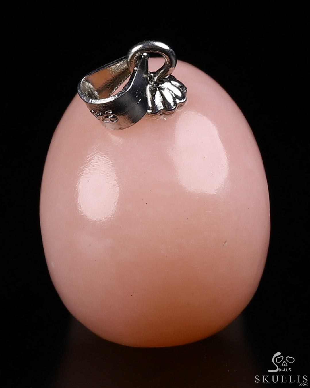 Pink Opal and Crystal Sterling Silver Necklace